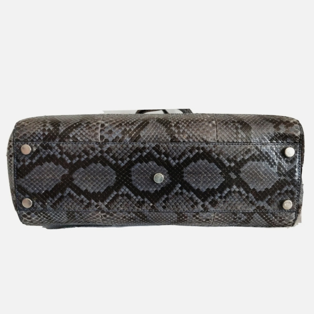 Gucci 'Lady Lock' Python Large Gray Top Handle Sa… - image 7